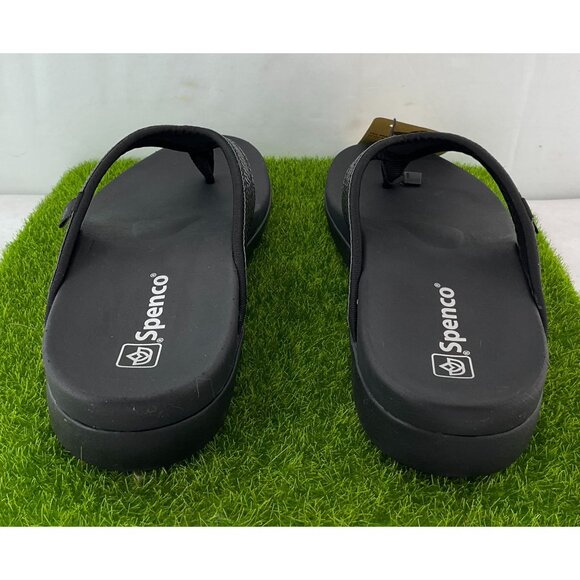 New Spenco Womens Shoreline Snake Sandals Size 6.5B Black Flip Flops Orthotic Su - Picture 5 of 10